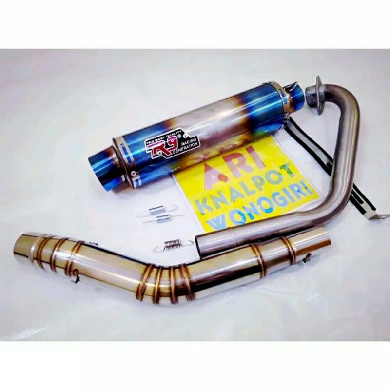 knalpot R9 Mugello satria Fu fi GSX Vixion R15 Scorpio Jupiter MX
