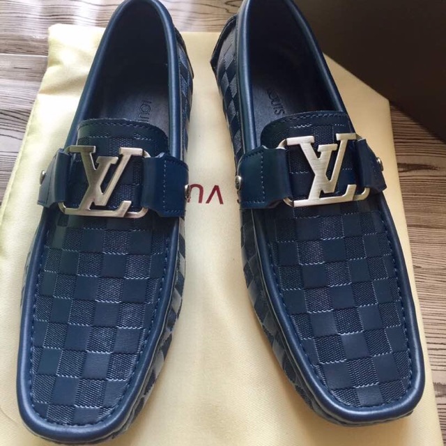 SEPATU LOAFERS LV DAMIER - NAVY