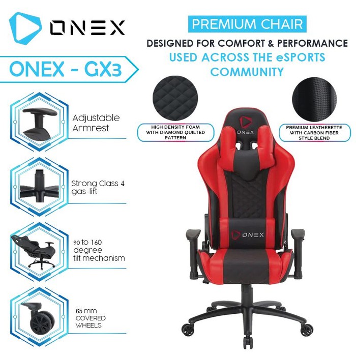 Kursi Kantor gaming Onex premium GX3 - Gaming chair GX-3 - bangku racing