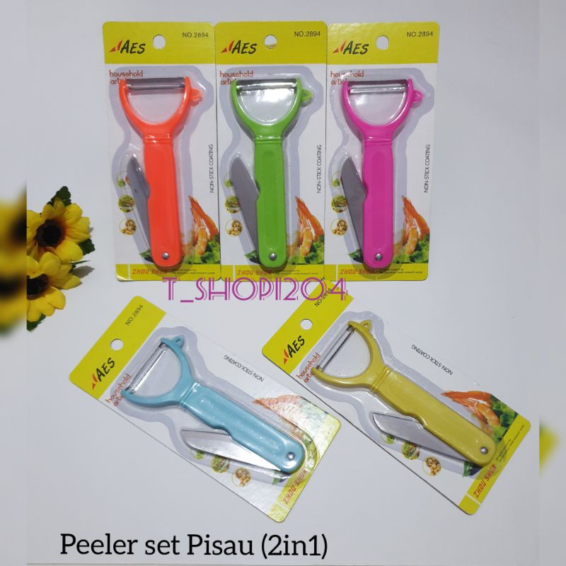 Peeler Set Pisau / Peeler 2in1 / Peeler & Pisau Pengupas Buah dan Sayuran