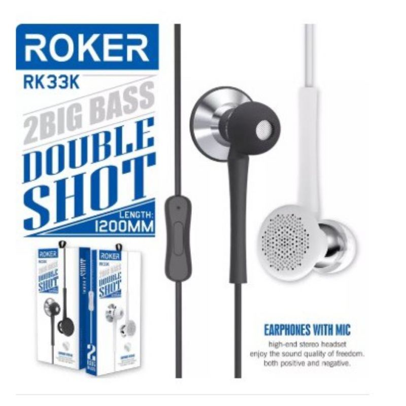 HF / HEADSET / HANDSFREE ROKER DOUBLE SHOT RK33K