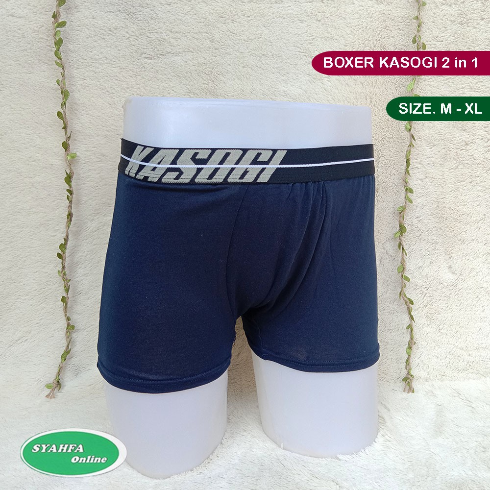 [ isi 2 pc ]CELANA DALAM PRIA BOXER / BOXER KASOGI 2 IN 1 / CD BOXER