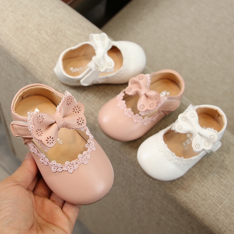 520 NEW Sepatu sandal bayi dan anak motif pita renda polos