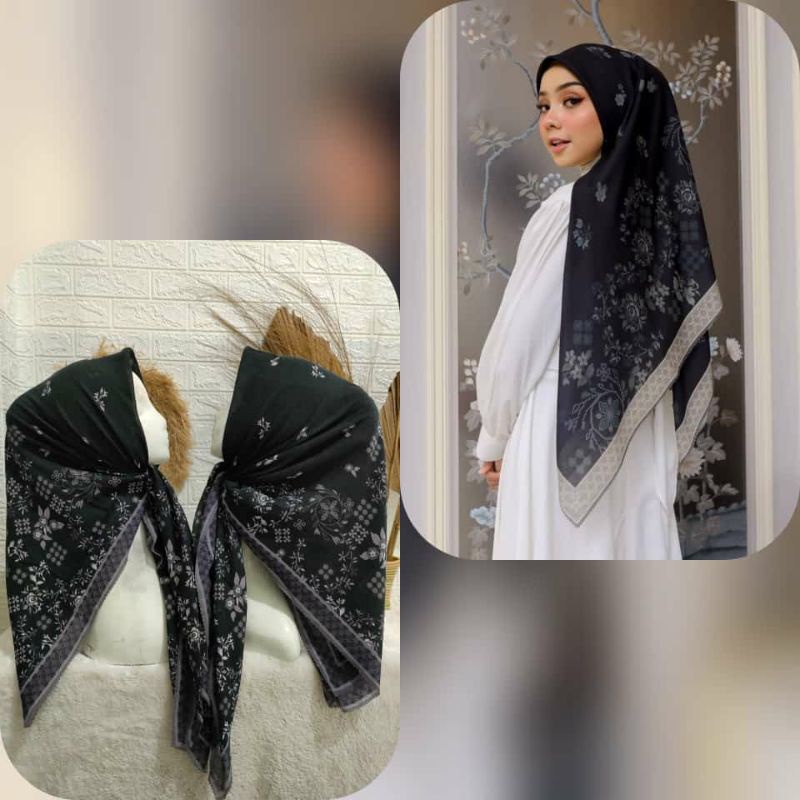 Hijab motif Zytadelia / hijab segiempat kw