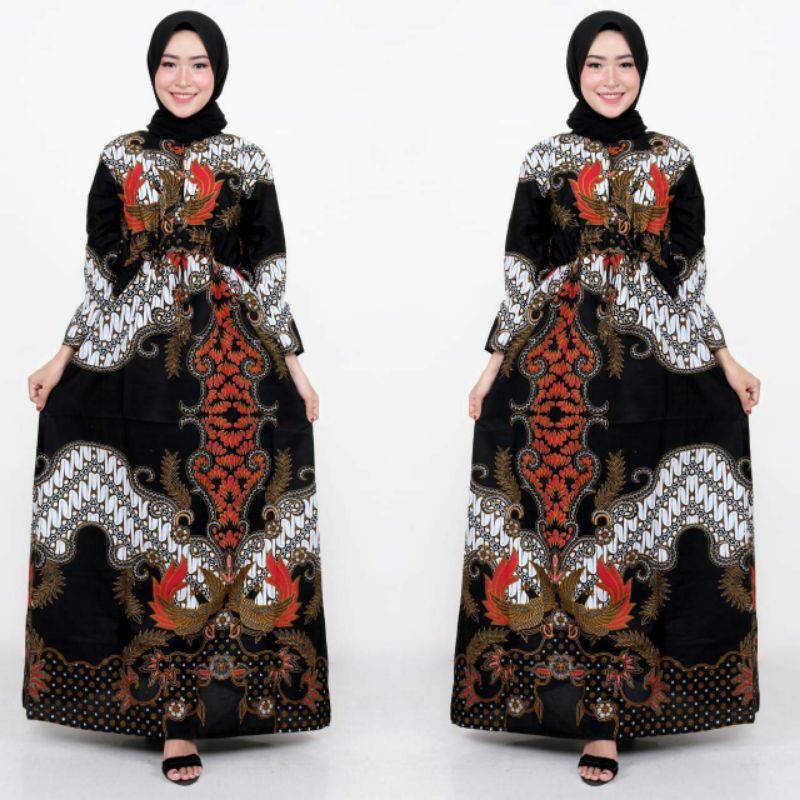 BATIK COUPLE KELUARGA - COUPLE BATIK INDONESIA SARIMBIT GAMIS FAMILLY SET HRB026 BATIK ASLI