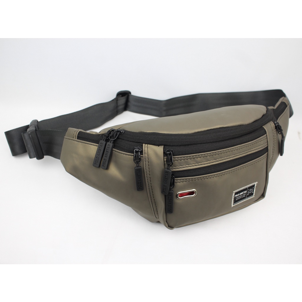 Waistbag Waterproof Polo Amstar Best Quality Tas Pria Tas Pinggang Tas Selempang Pria Anti Air Tas Selempang Pria Distro