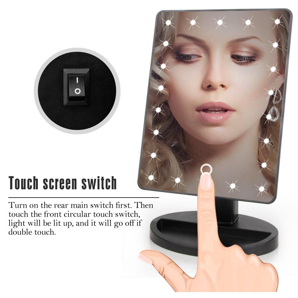 Biutte.co Cermin Makeup Mirror 22 LED Light - A3106 - HTM