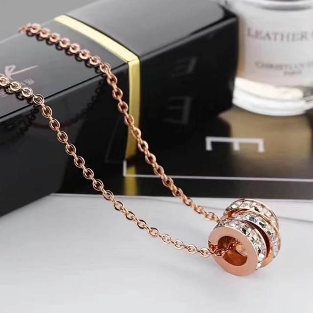 GROSIR Kalung Blik Roda3 Rosegold Titanium