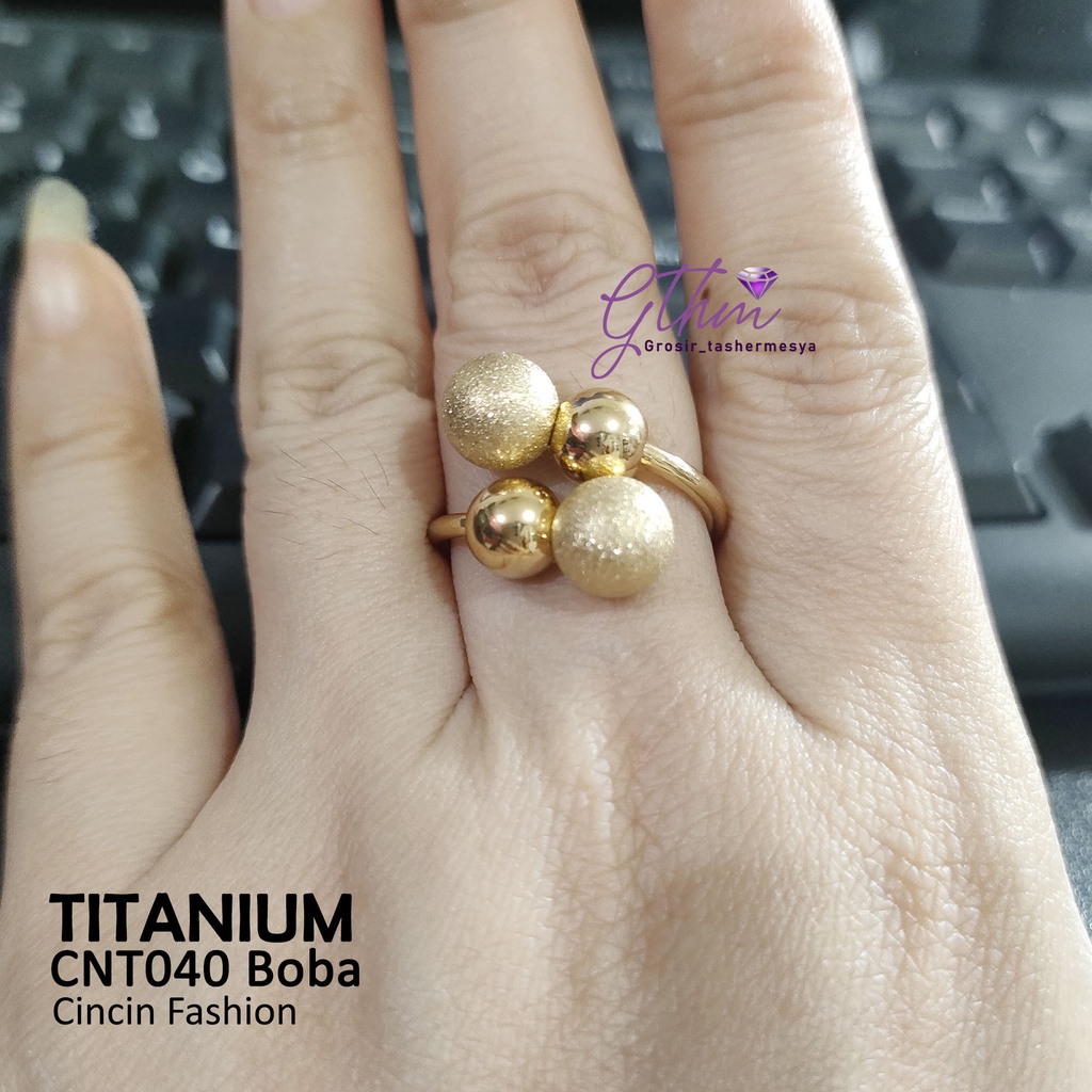 cincin titanium wanita bola cnt040 gthm