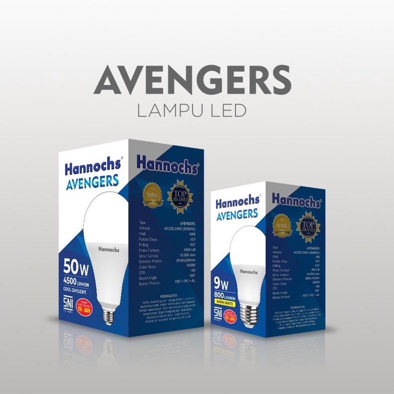 Lampu LED Hannochs Avengers 40W 50W Cool Daylight