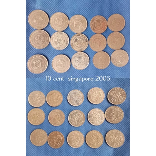 10 cent Singapore Tahun 2005