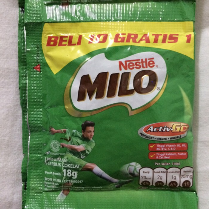 

Cokelat Bubuk MILO Sachet beli 10 gratis 1