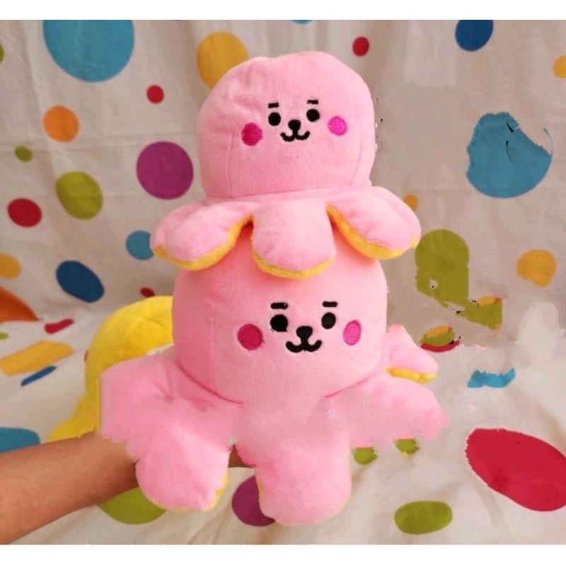 PROMO GURITA BTS /Boneka Gurita BT21 Unofficial/ BTS Flip 2 karakter /  Boneka Octopus Bt21