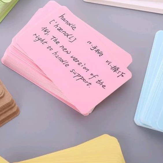 

✶ Flash Card / Kartu Flash Motif Warna Polos (8.8*5.3cm) (100 Lembar) ➹
