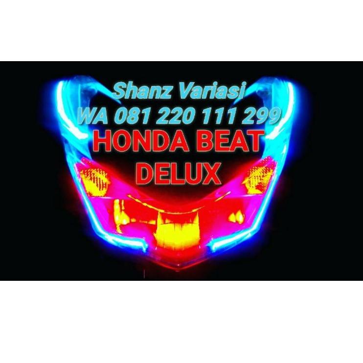 SALEE.. Paket Lampu Alis, Demon eye, & Saklar on/off Lampu Utama Honda Beat Deluxe/Fi/Cbs/Karbu