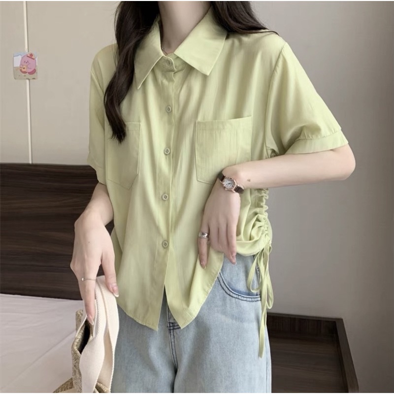 Joice Blouse / Baju Atasan Wanita Import Kerut Bawah