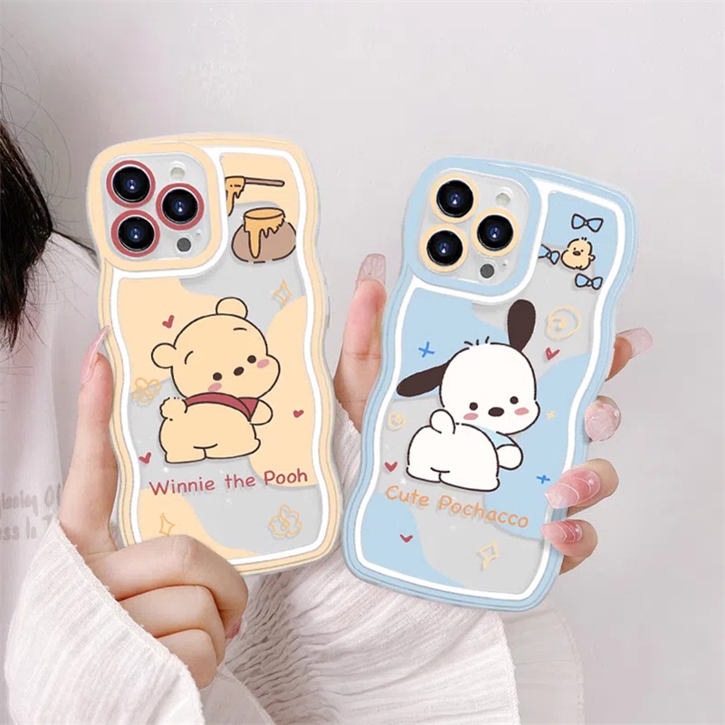 Casing Soft Case Silikon Transparan Motif Kartun Anjing Untuk iPhone 14 / 13 / 12 / 11 Pro Max / X / Xr / Xs Max / 8 / 7 / 6 / 6s Plus