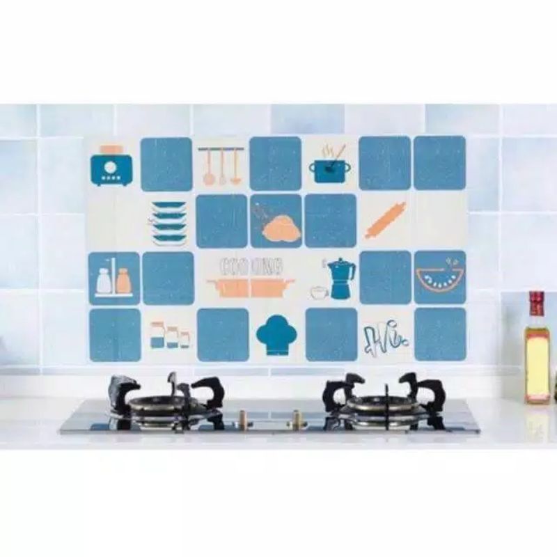 WALLPAPER DINDING DAPUR /STICKER TEMBOK DAPUR ANTI PANAS & MINYAK