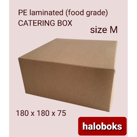 

Paper Lunch Box Kraft - Kotak Kemasan Catering Box Size M - Full Laminasi