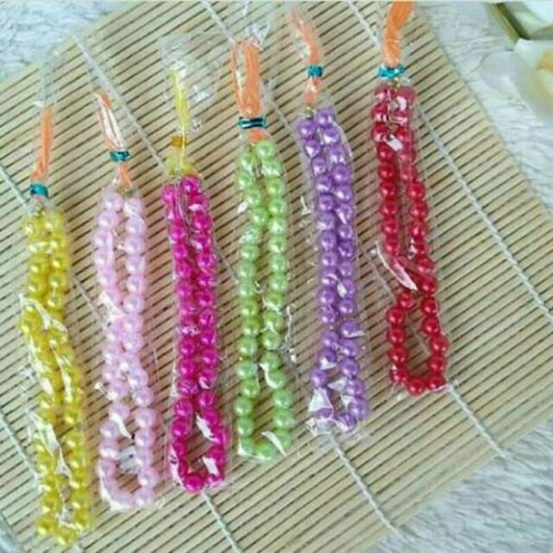 100pcs Souvenir Pernikahan Tasbeh / Tasbih Mutiara Kecil free kartu ucapan