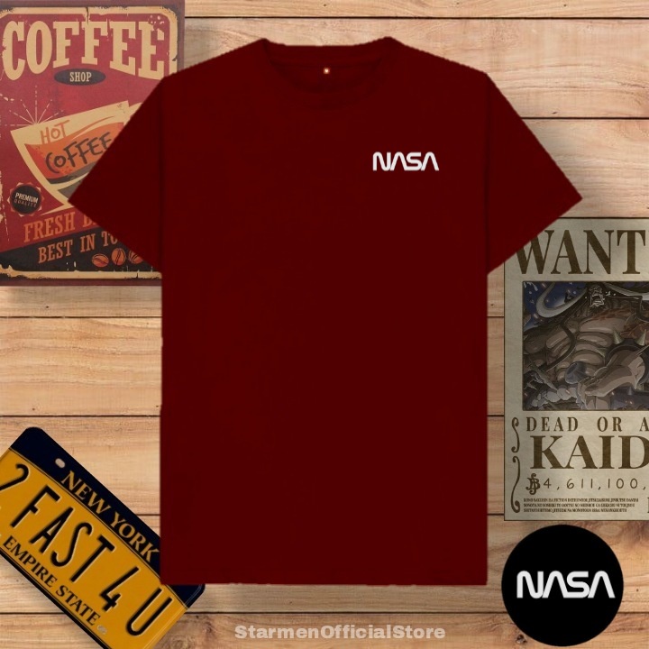 Kaos Distro Unisex NASA Katun Combed 30s / sablon polyflex /polyflex premium / Pakaian Pria Wanita Atasan Cowok Cewek /kaos kekinian / kaos viral / tshirt tumbrl tee basic /SIZE M , L , XL , XXL / kaus oblong oversize kaos murah best seller ready