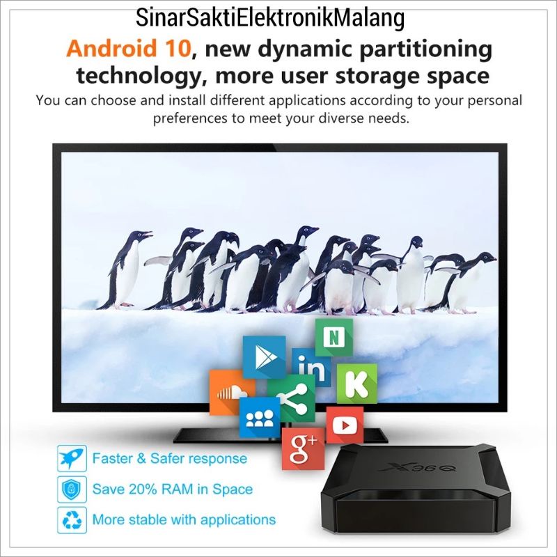 Android TV BOX X96 X96q 4k Smart 2gb 16gb Android 10 2/16gb Full HD