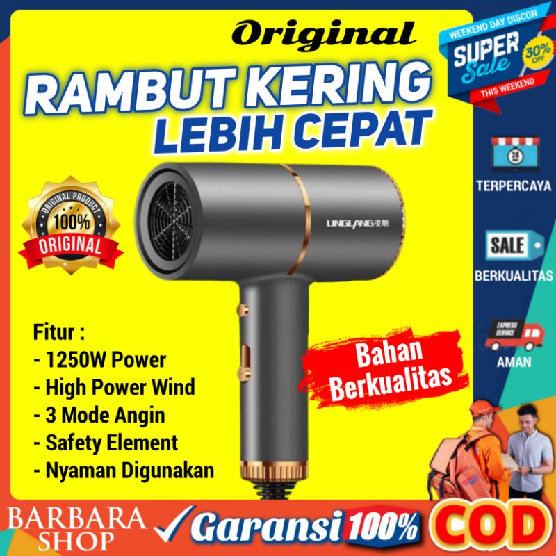 Pengering Rambut Hair Dryer Cepat Kering 3 Mode Quick Dry Blower LINGLANG