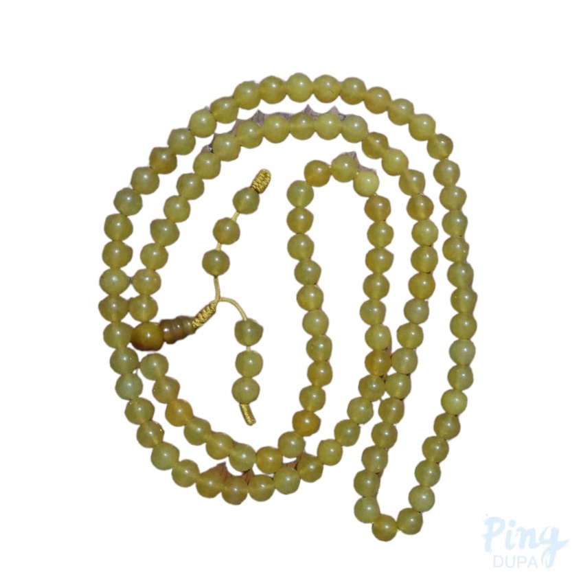 Mala Tasbih Yellow Crystal Import Untuk Berdoa Panjang 43cm