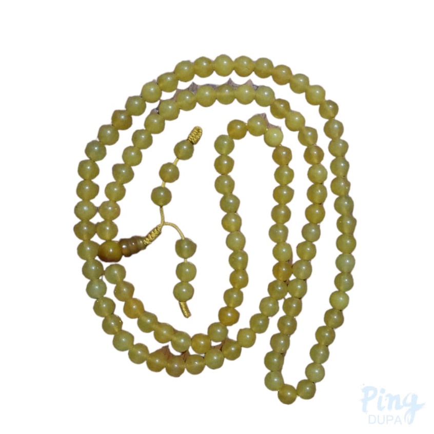 Mala Tasbih Yellow Crystal Import Untuk Berdoa Panjang 43cm