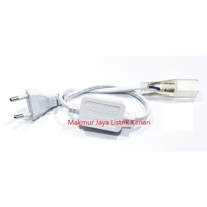 Socket adaptor LED STRIP 220V / Kabel colokan LED strip meteran Selang