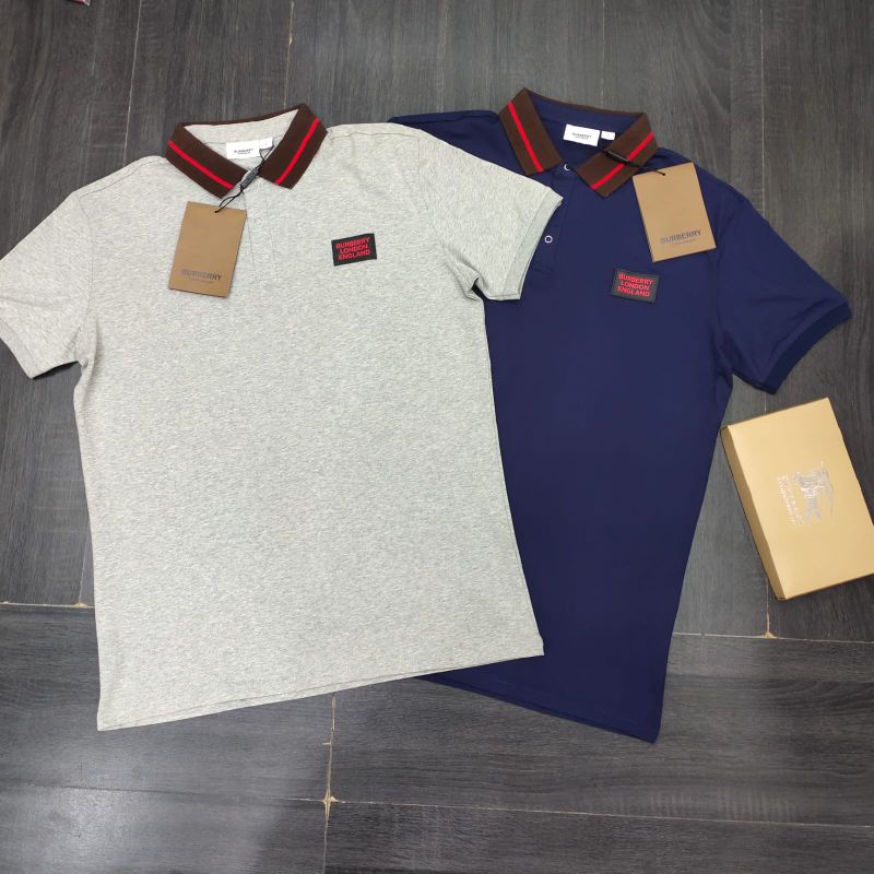 kaos kerah pria burberry import branded  mirror quality/premium