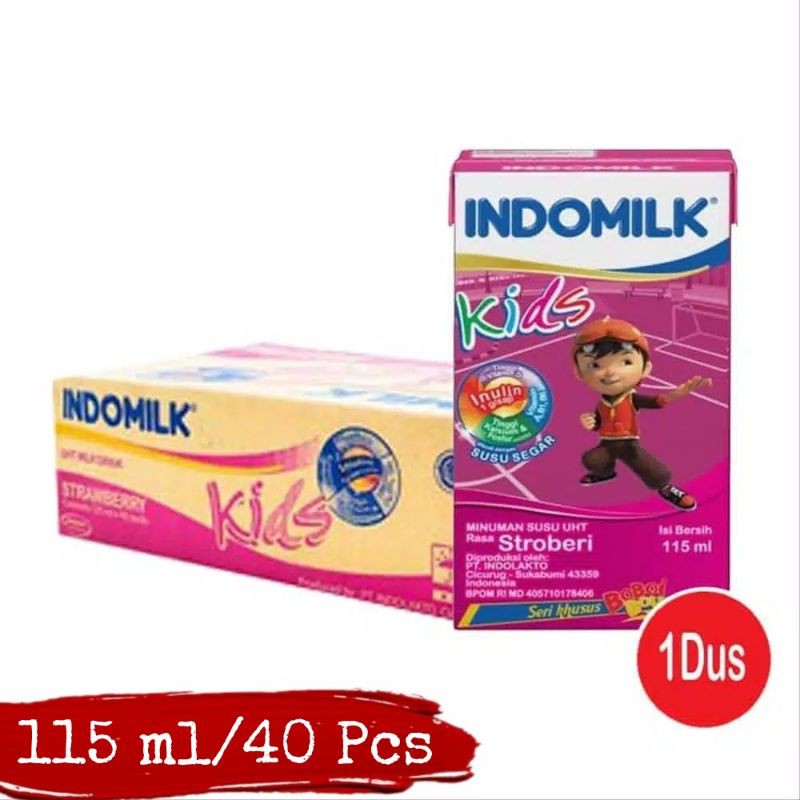 

Susu Indomilk Kids Stroberi {115 ml/40 Pcs/Karton}