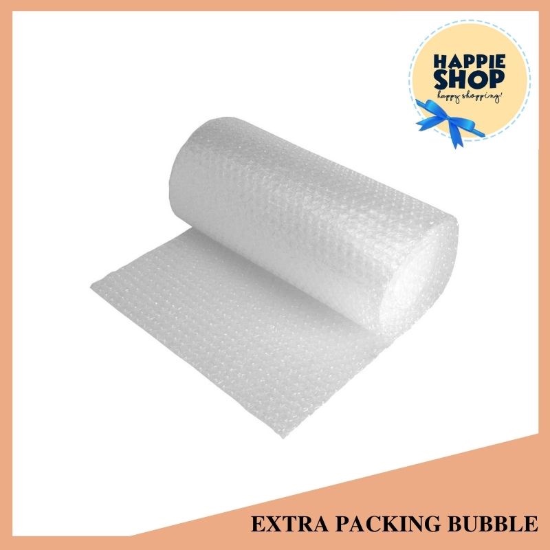 Extra packing bubble wrap untuk pelindung tambahan packaging supaya aman