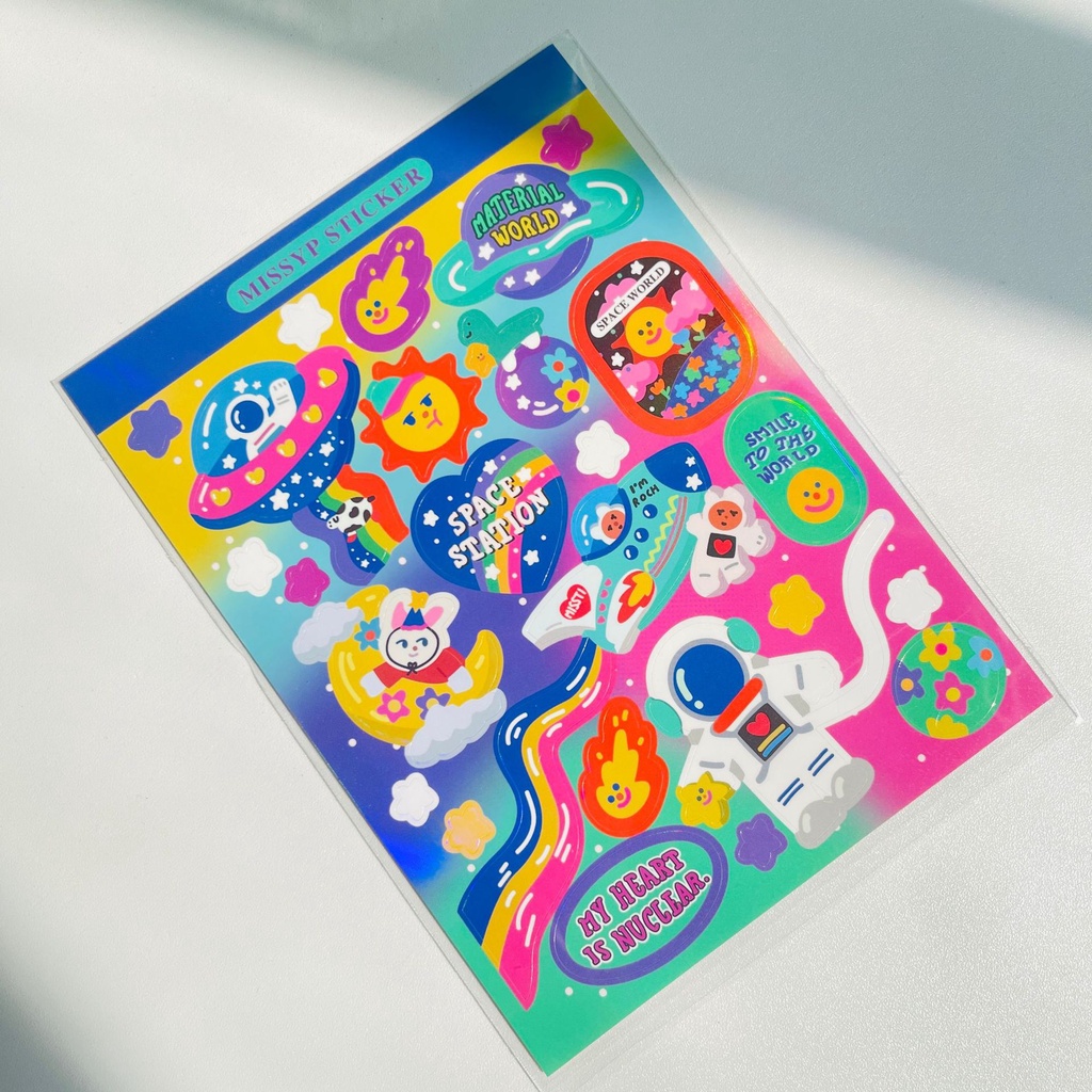 South Korea in retro laser sticker/ipad decorative sticker/sticker material/waterproof hologram sticker