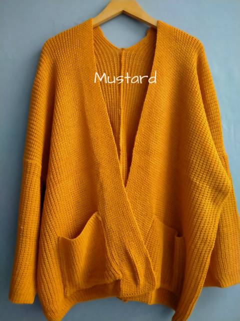 OVERSIZE LAVELLA CARDIGAN RAJUT TEBAL.