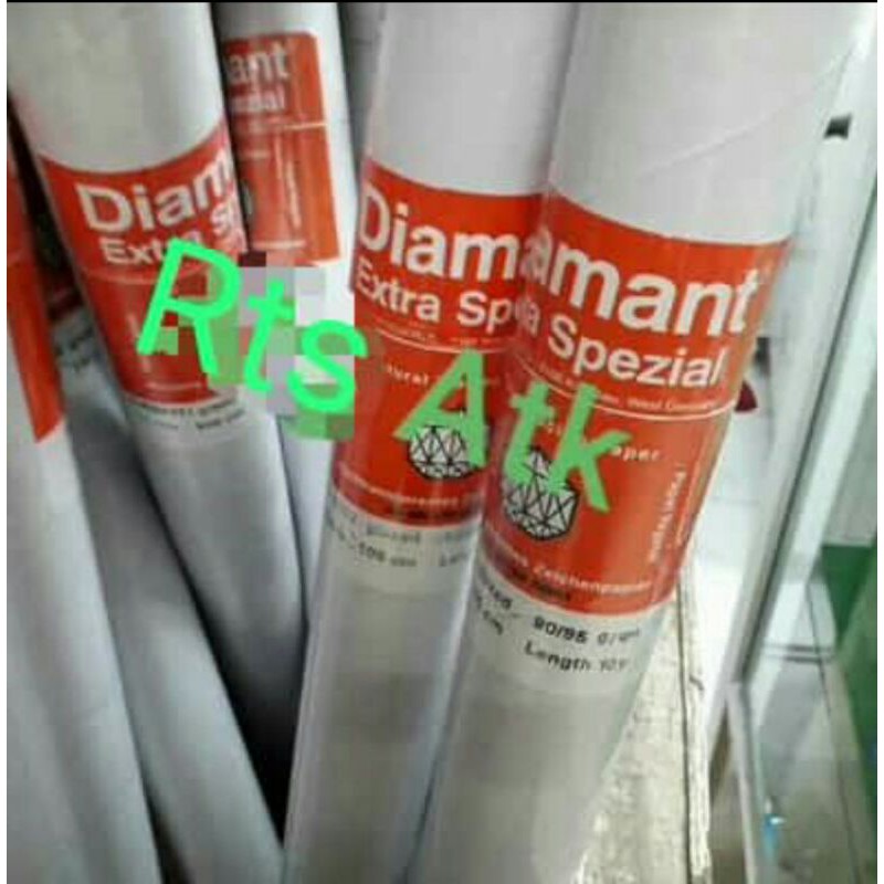 

Kertas kalkir diamant rol 90/95 grm 1m x 10mtr