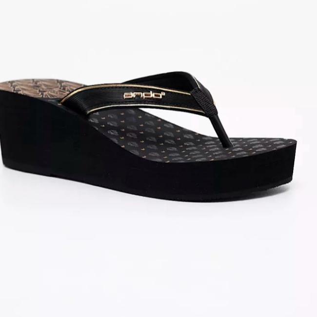 Barang Pilihan.. Sandal Jepit Wedges Ando Dealova Wanita Terbaru 2022