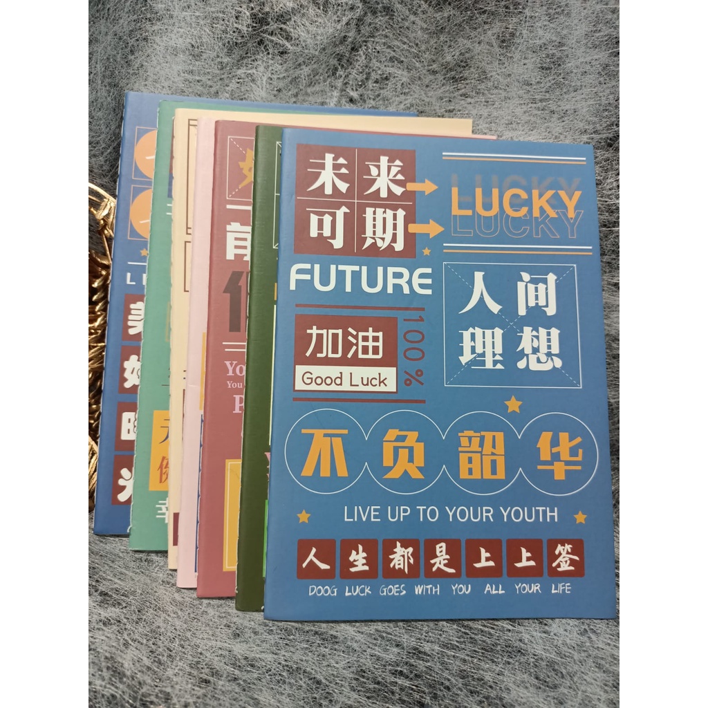

WWB 12 Notebook A5 Buku Catatan A5 Note Pad Grid Polos Dengan Gambar Tulisan Lucu