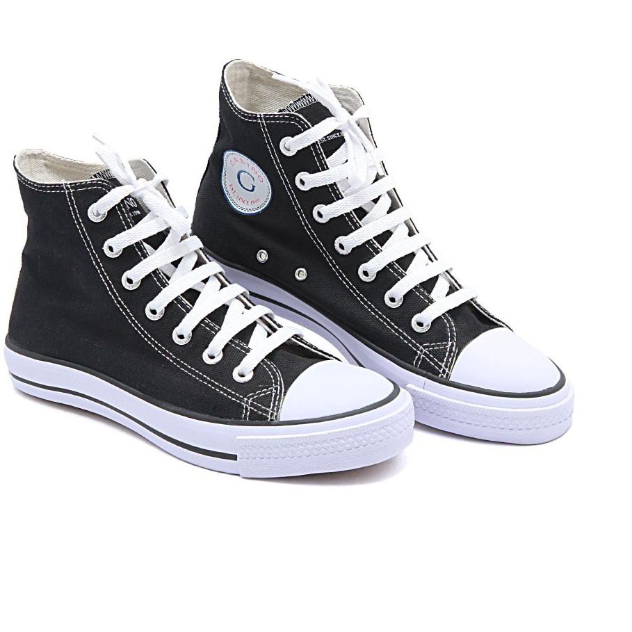 Gabino Sepatu Pria Wanita Canvas High Cut Vida Black-G3CE9002
