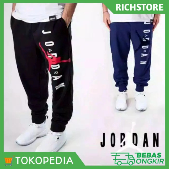 celana training pria jumbo wanita jumbo jordan xxl xxxl xxxxl xxxxxl - navy, S