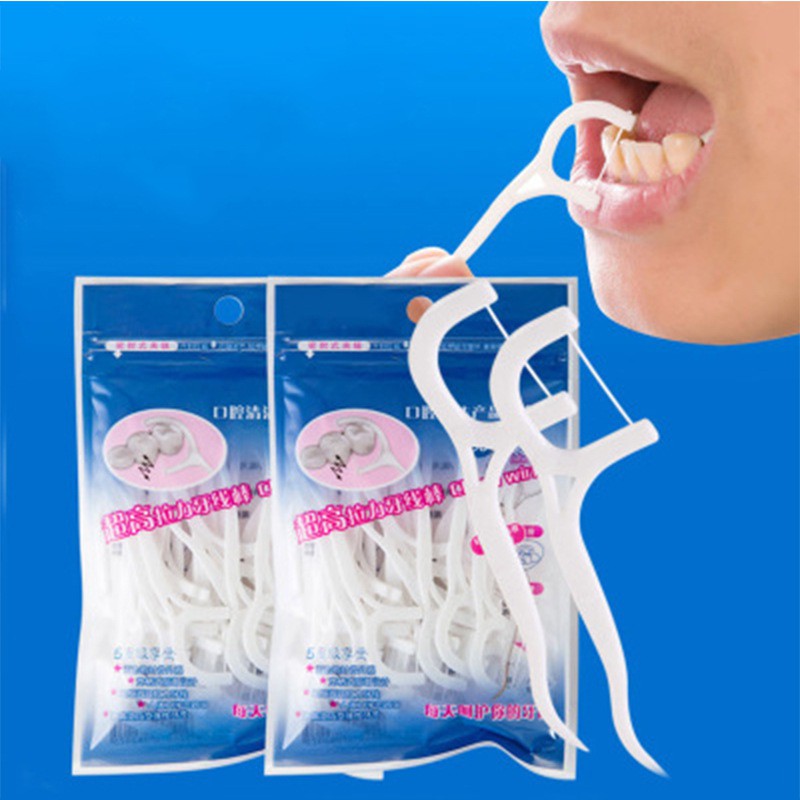 Dental floss tusuk gigi pembersih karang gigi/benang gigi