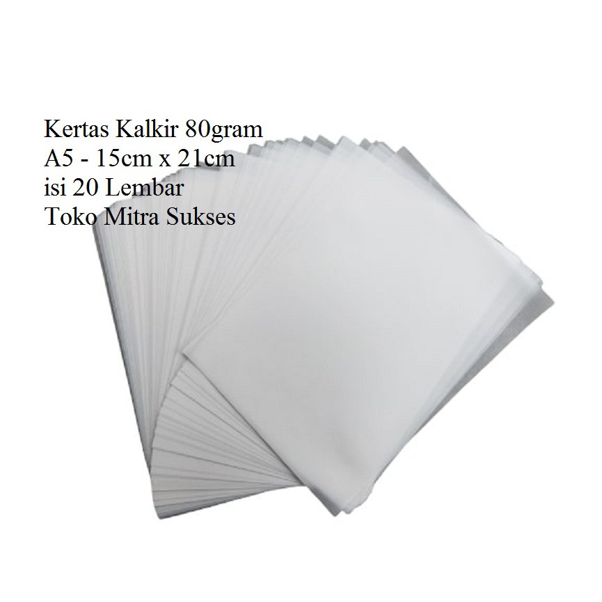 

20 Lembar Kertas Kalkir A5