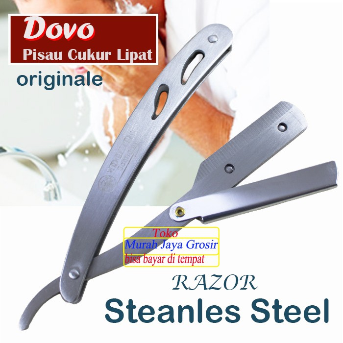 RAZOR PISAU CUKUR LIPAT DOVO SOLINGEN ALAT PENCUKUR STENLES ISI ULANG