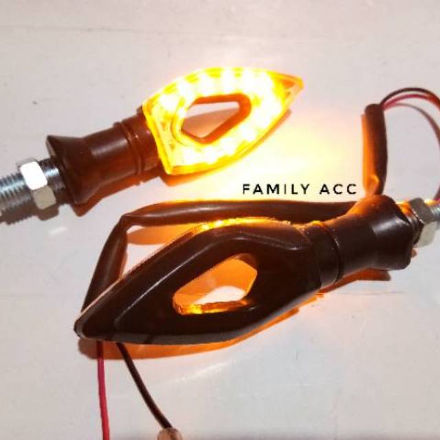 Lampu Sen Sein Led Lubang Model Baracuda For Motor Vixion - R15 - CBR - DLL