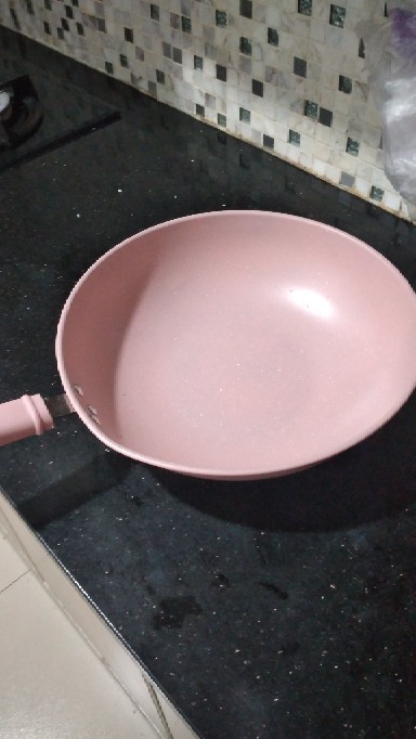 Wajan Enamel Gagang Warna Marble Frypan 34 Cm Kuaida