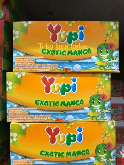 Yupi Exotic Mango 1 Box isi 24 Pcs