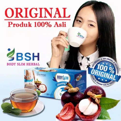 [ORI] BSH Teh Obat Pelangsing Badan dengan Ekstrak Manggis yang Bagus untuk Kulit &amp; Sudah Terjamin Kualitasnya l Body Slim Herbal Slimming Tea (BSH Tea)