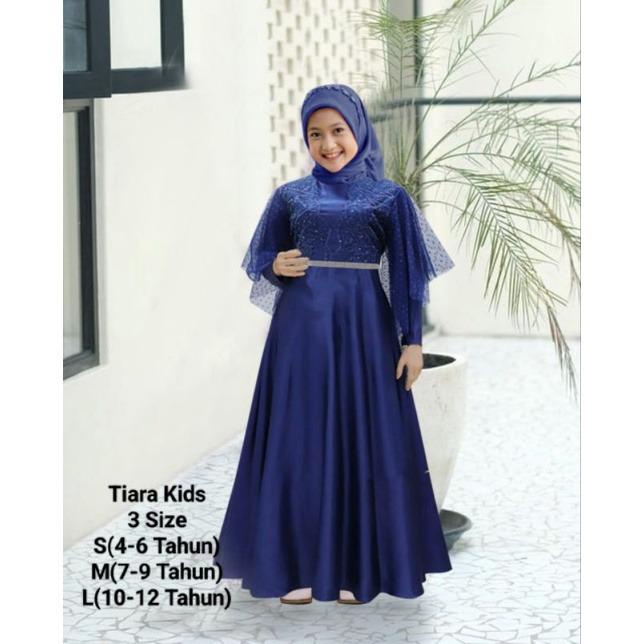 Pakaian Gamis Anak Perempuan Terbaru Maxi Tiara Kids 4-12 Tahun Matt Moscrepe Import Good Quality