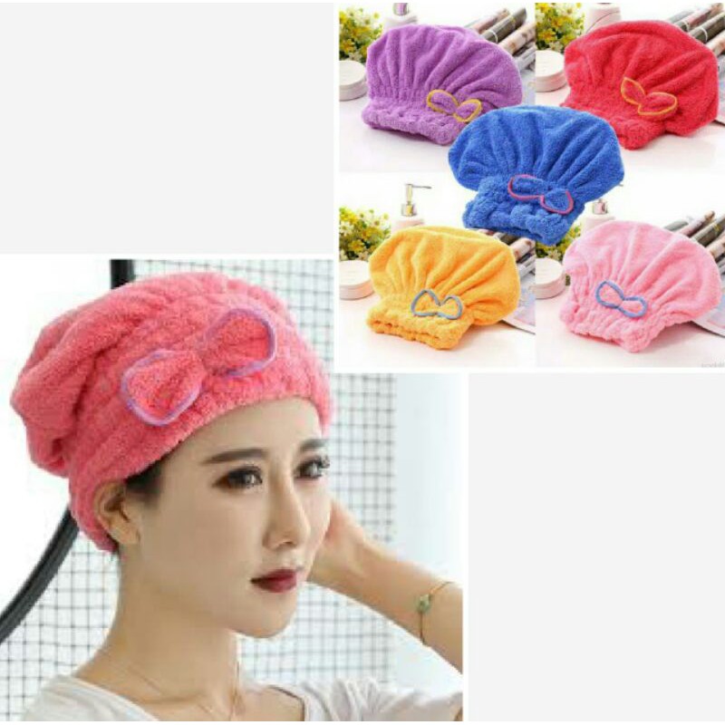 Handuk Keramas pita/ Handuk kepala/turban/Magic towel