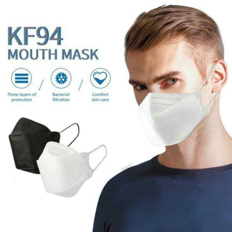 (DE_SYAIF) Masker KF94 Korea 4 Ply Evo Mouth Mask 4D Banyak Warna